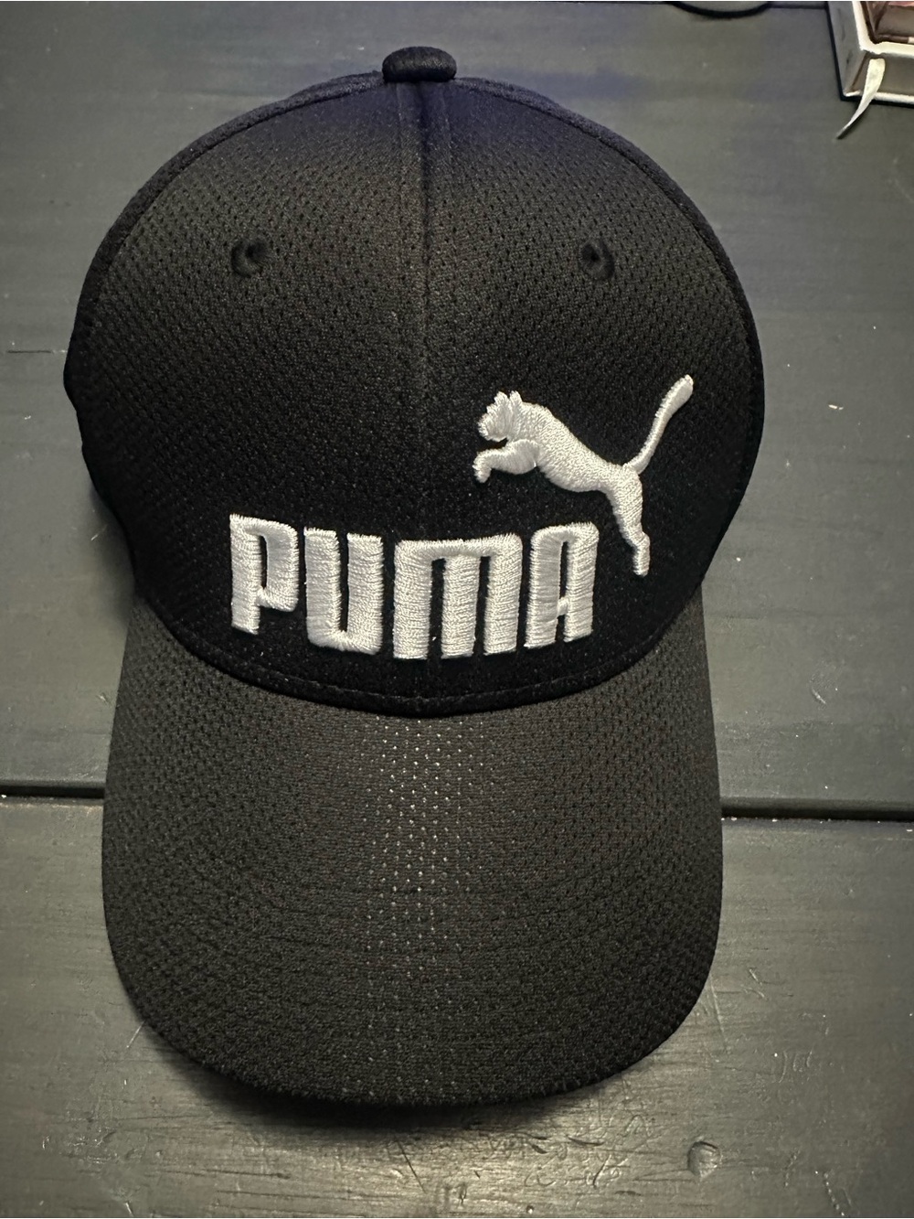 Puma Black Cap with White Embroidered Logo